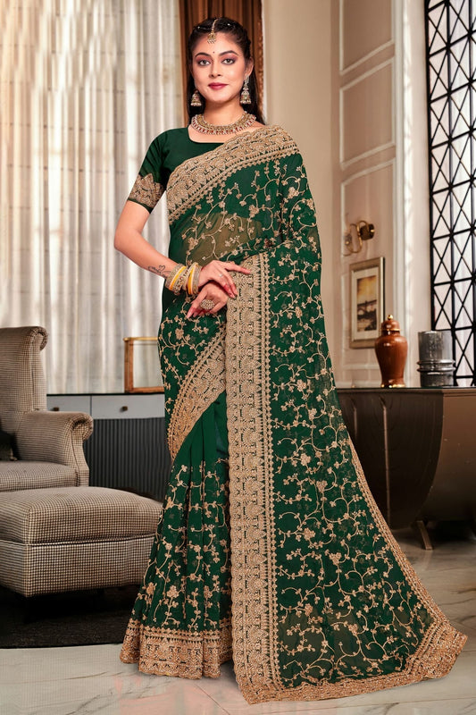 Green Georgette Designer Saree NCLC11210285