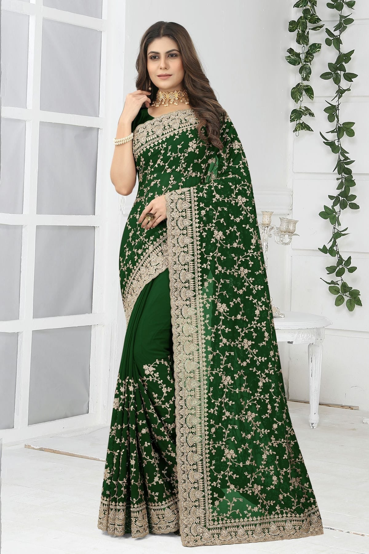 Green Georgette Designer Saree NCLC11210428