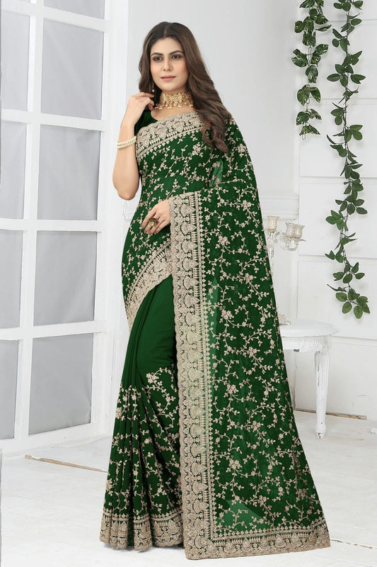 Green Georgette Designer Saree NCLC11210428