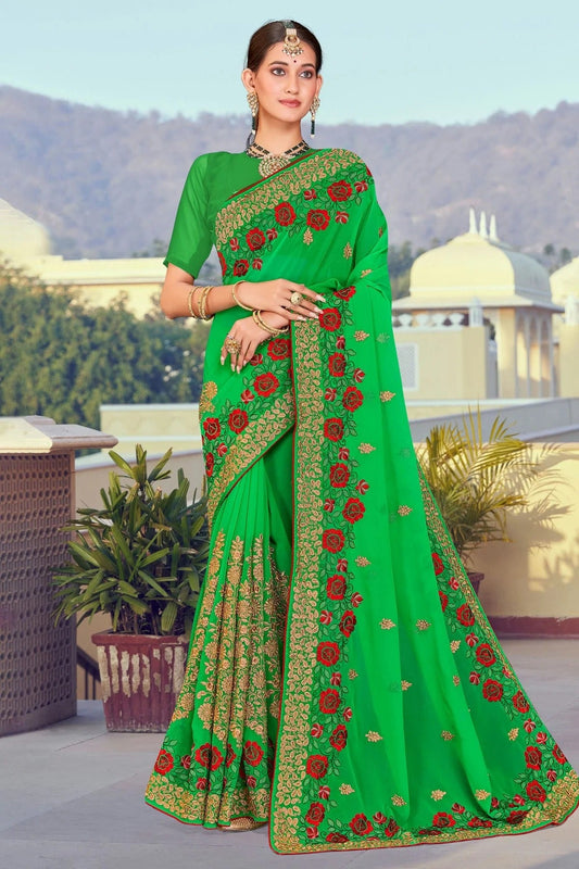 Green Georgette Designer Saree NCLC11210440