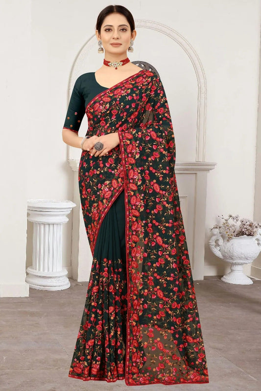 Green Georgette Designer Saree NCSD10910150