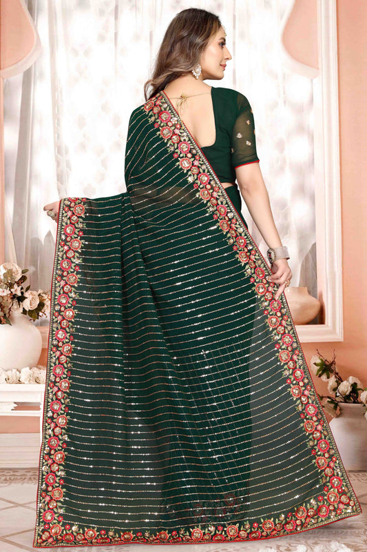 Green Georgette Designer Saree NCSD10910754