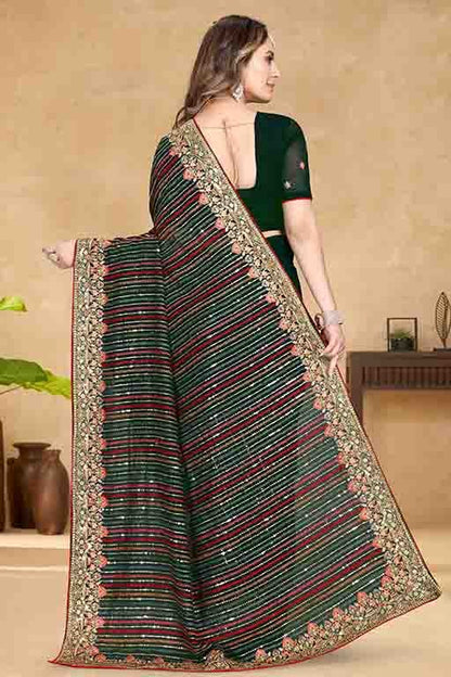 Green Georgette Designer Saree NCSD10910756