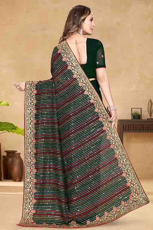 Green Georgette Designer Saree NCSD10910756