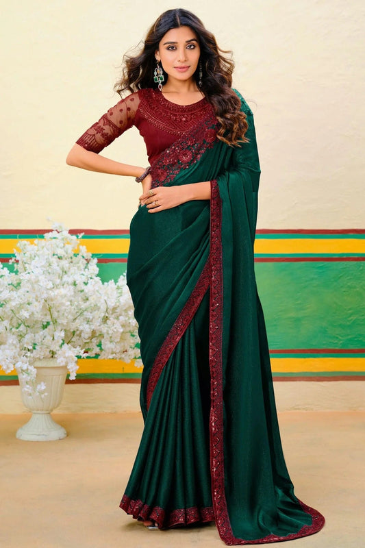 Green Georgette Designer Saree NCSD11111490