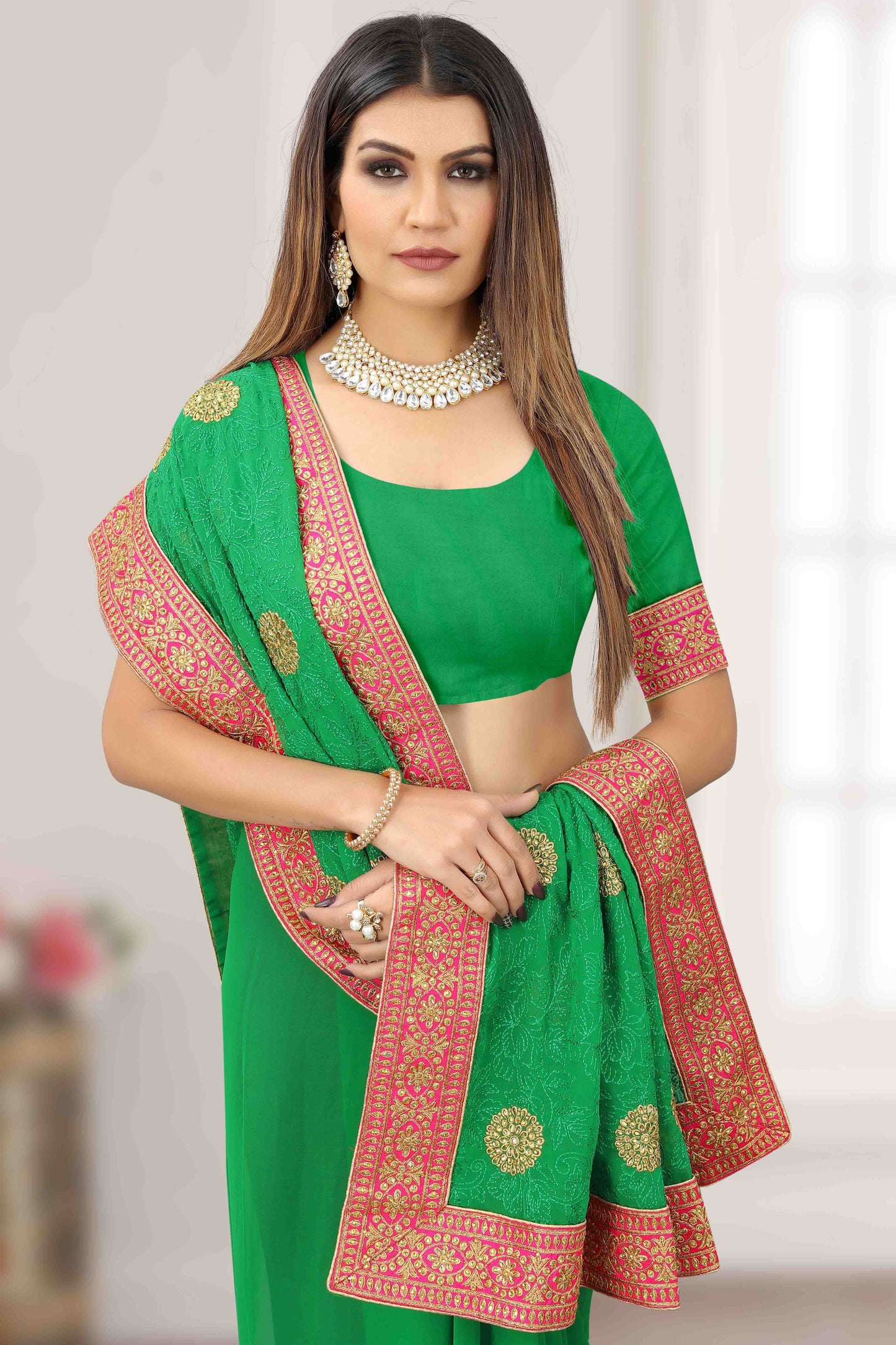 Green Georgette Designer Saree NCSD11210921