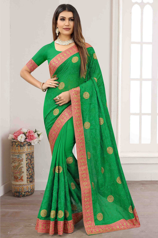 Green Georgette Designer Saree NCSD11210921