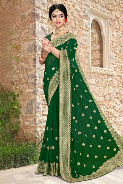 Green Georgette Saree NCSD10910409