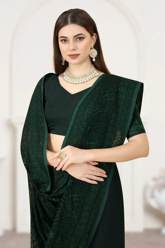 Green Georgette Saree NCSD10910416