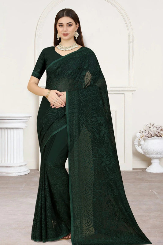 Green Georgette Saree NCSD10910416