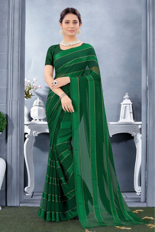 Green Georgette SwaroNCki Saree NCSD11210573