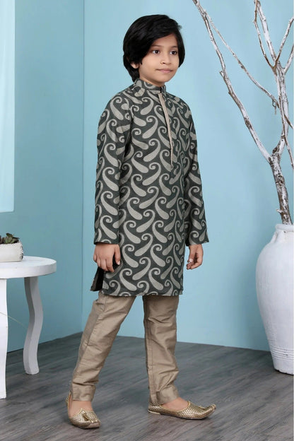 Green Handloom Silk Kurta Pajama NCBW10710692