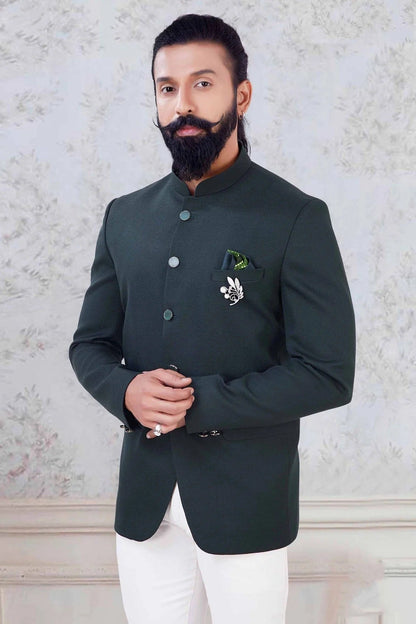 Green Imported Jodhpuri Suit NCSH11310197