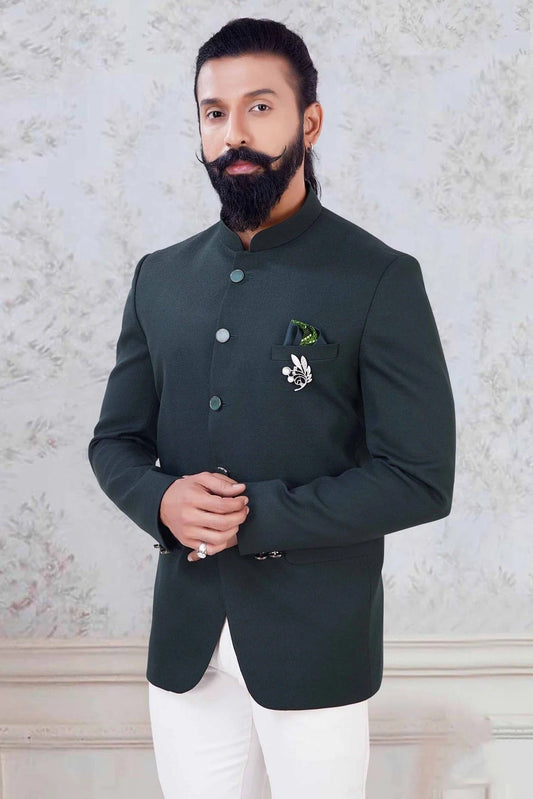 Green Imported Jodhpuri Suit NCSH11310197