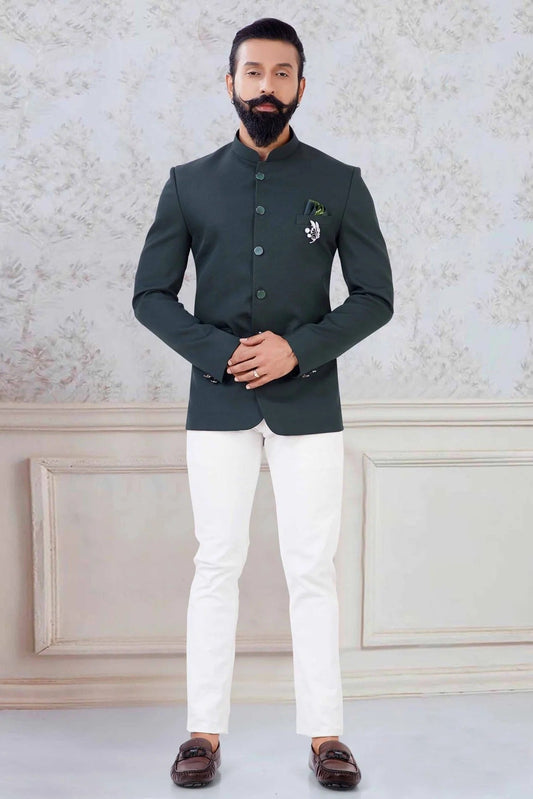 Green Imported Jodhpuri Suit NCSH11310197