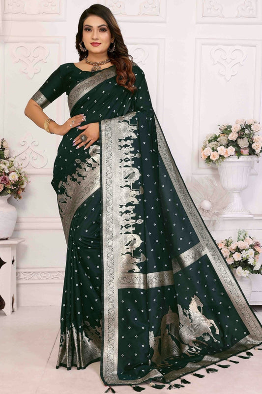 Green Kochi Silk Traditional Saree NCSD11110819