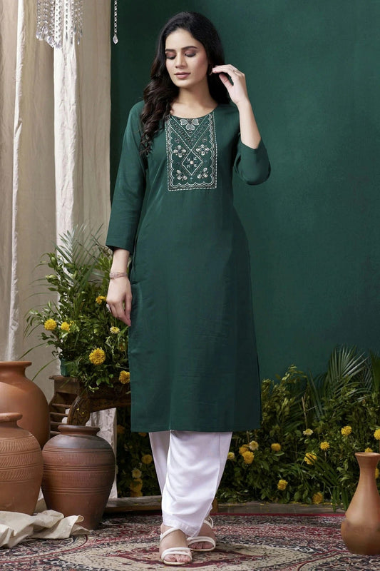 Green Maaza Cotton Kurta And Pant Set  NCKR11112024