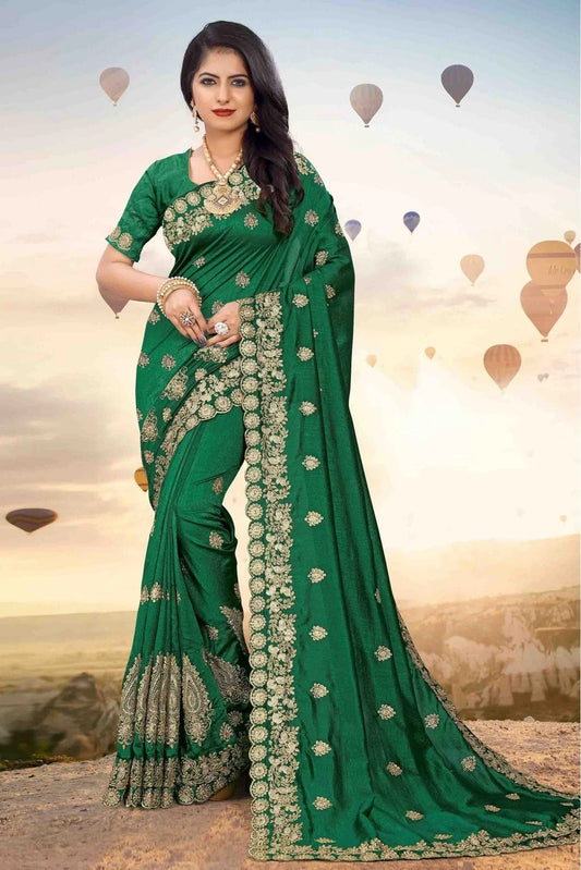 Green Mayo Silk Designer Saree NCSD11210656
