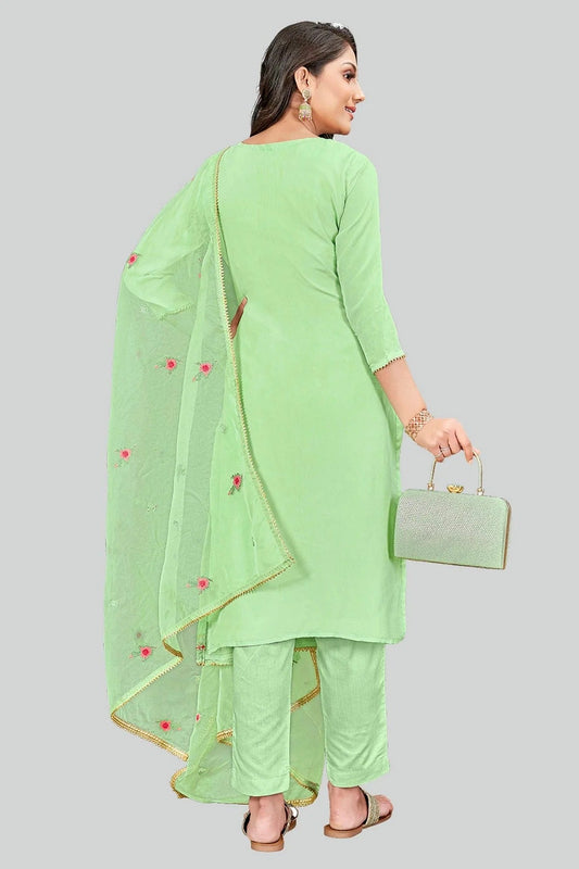Green Modal Silk Pant Style Suit NCSM11112358