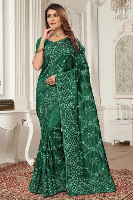 Green Model Silk Designer Saree NCSD10910204