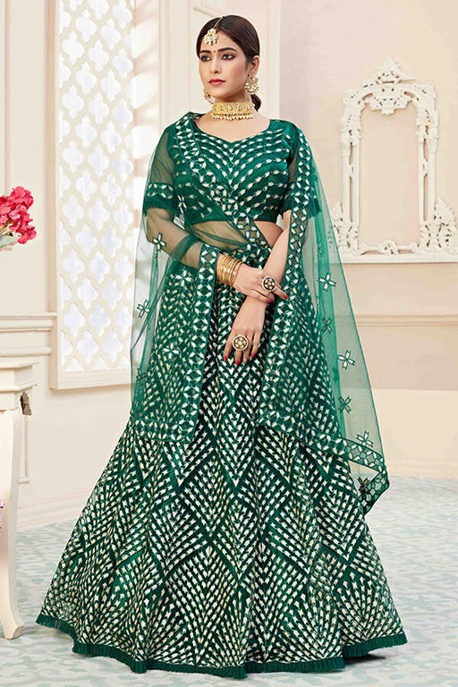 Green Net Designer Lehenga Choli NCLC12410149
