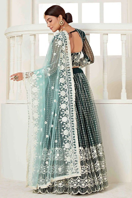 Green Net Designer Lehenga Choli NCLC12410155