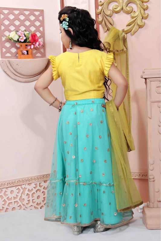 Green Net Party Wear Lehenga Choli NCGW10710760