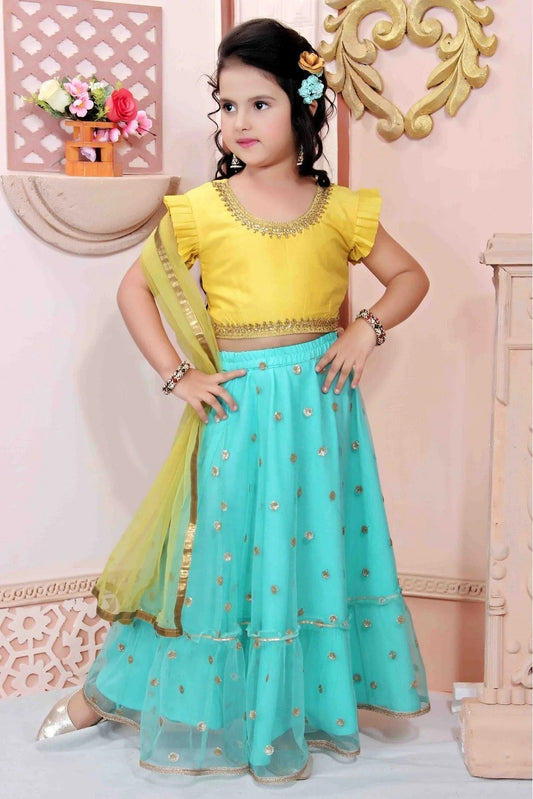 Green Net Party Wear Lehenga Choli NCGW10710760