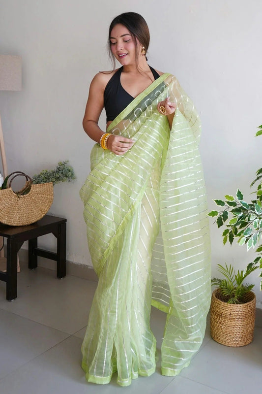 Green Organza Saree NCSD11112468