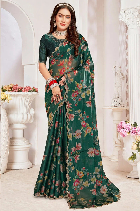 Green Organza Silk Designer Saree NCSD11210272