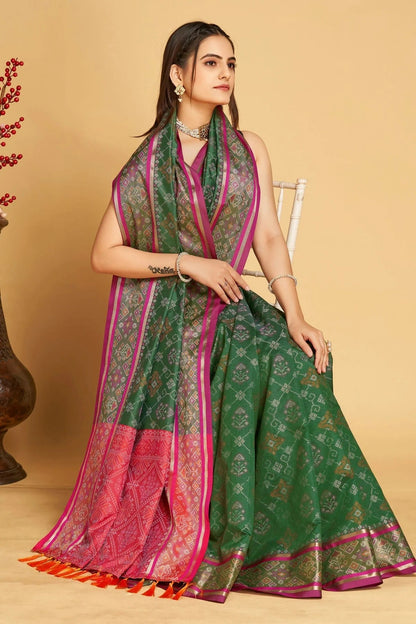 Green Patola Silk Saree NCSD11112568