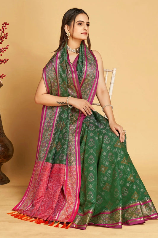 Green Patola Silk Saree NCSD11112568