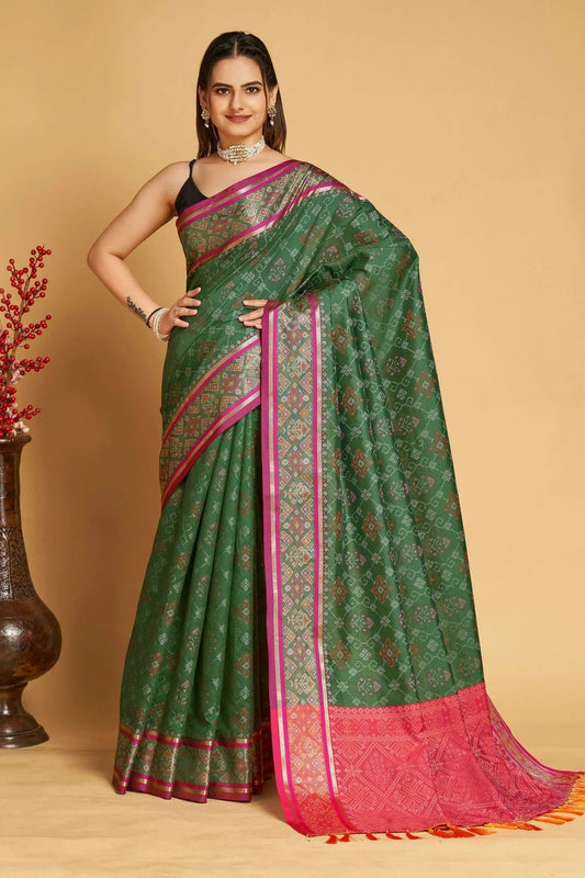 Green Patola Silk Saree NCSD11112568