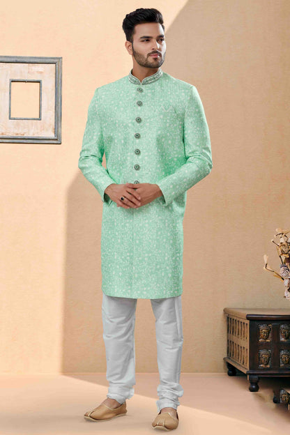 Green SherwaniIn Silk NCSH10410508-10