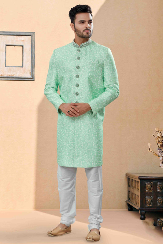 Green SherwaniIn Silk NCSH10410508-10