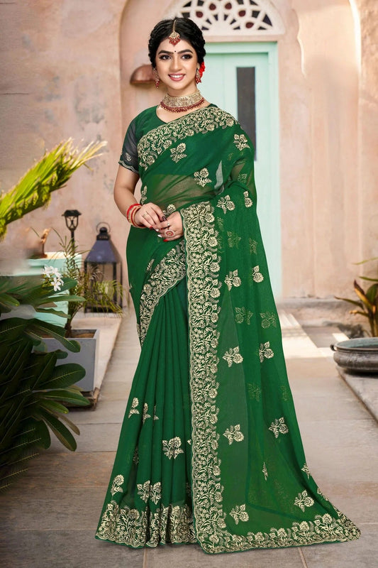 Green Silk Designer Saree NCLC11210463