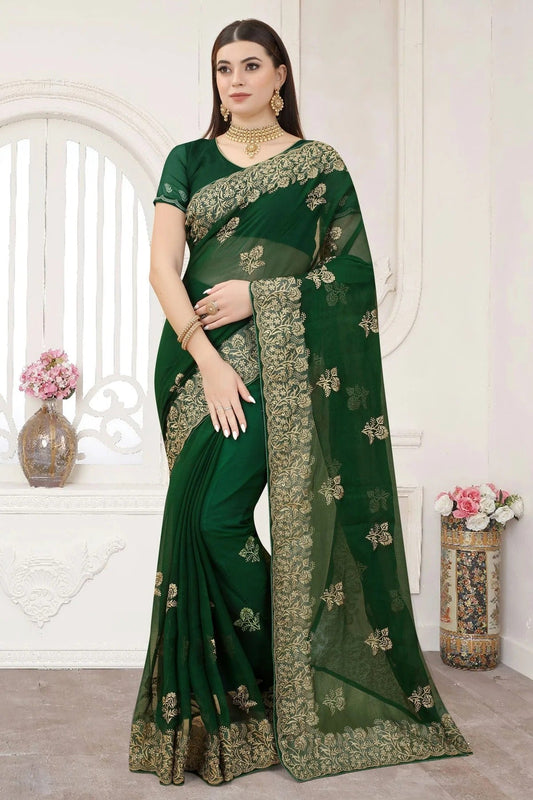 Green Silk Designer Saree NCLC11210499