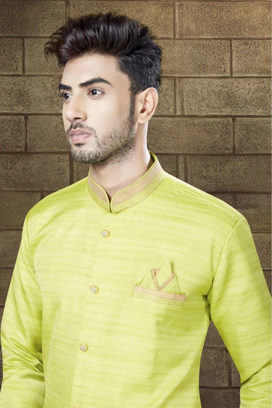 Green Silk Indo Western  NCSH10410320