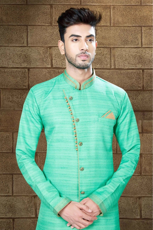 Green Silk Indo Western  NCSH10410321