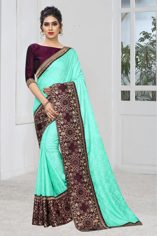 Green Silk Jacqaurd Embroidery Saree NCSD11210818