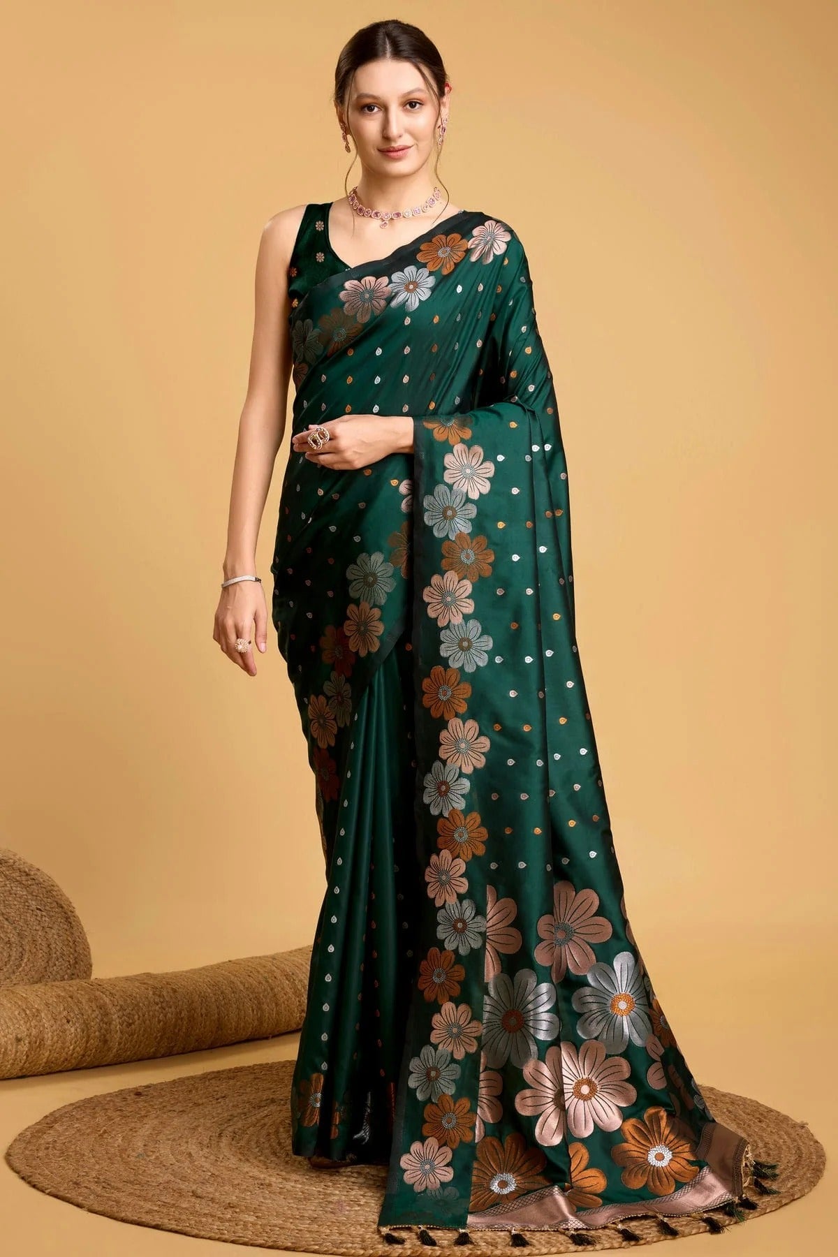 Green Silk Saree NCSD11112542