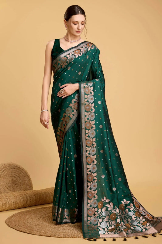 Green Silk Saree NCSD11112585