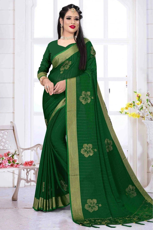 Green Silk Satin Designer Saree NCSD11210708