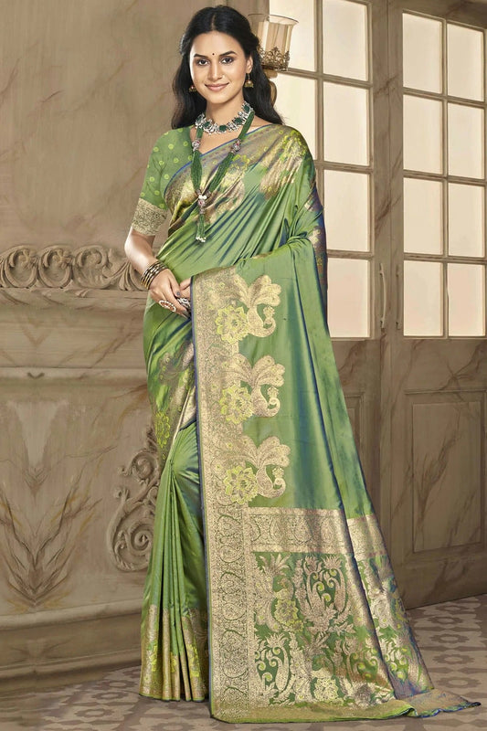 Green Silk Traditional Saree NCSD11010428