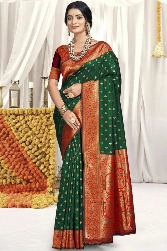 Green Silk Traditional Saree NCSD11010430