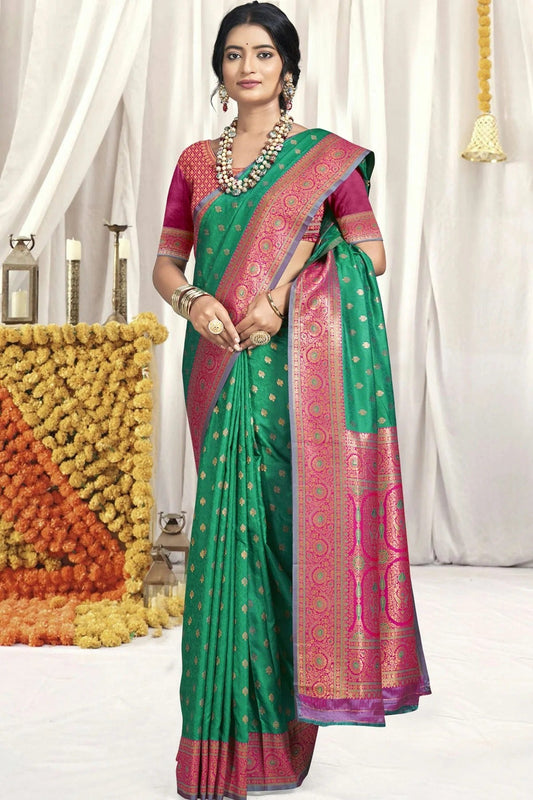 Green Silk Traditional Saree NCSD11010436