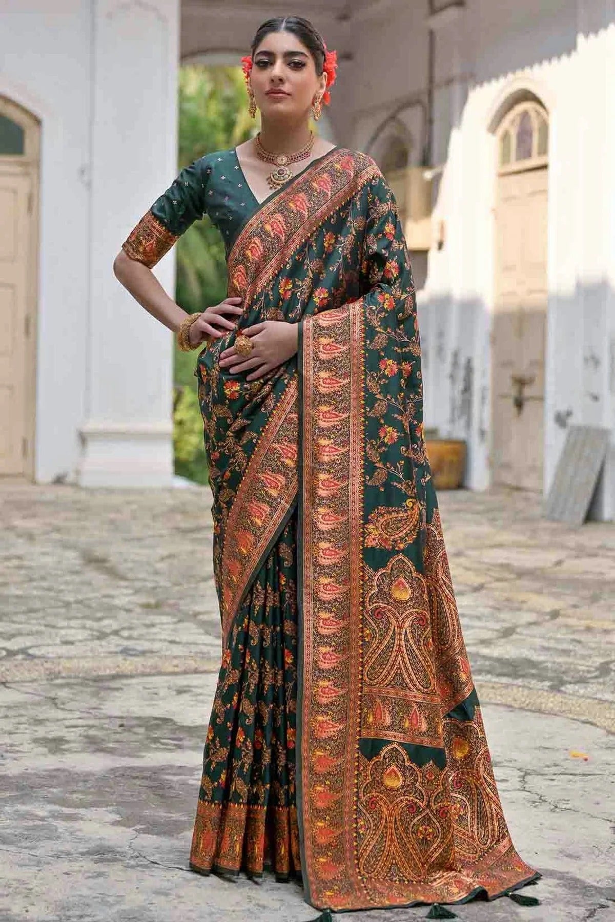 Green Silk Traditional Saree NCSD12610140