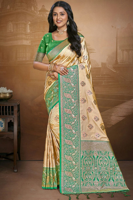 Green Silk Woven Traditional Saree NCSD11010229