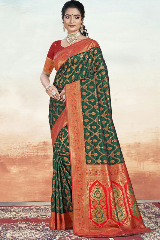 Green Silk Woven Traditional Saree NCSD11010284