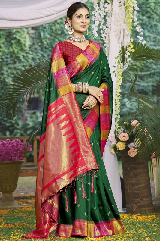 Green Silk Woven Traditional Saree NCSD11010398